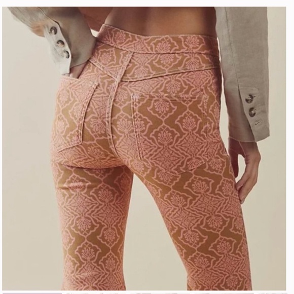 We The Free x Free People Throw It Back Reversible Flare Jeans - Pink - Picture 9 of 10